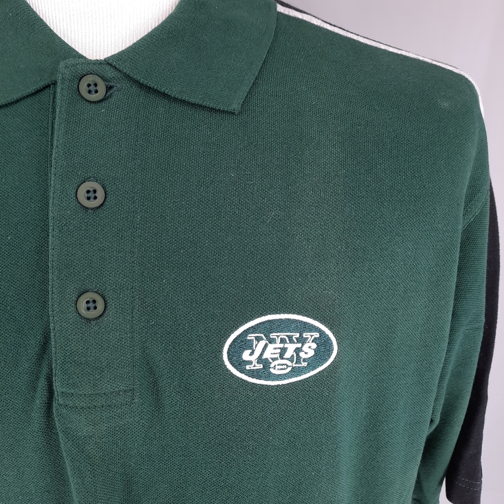 NFL New York Jets Green Golf Polo Shirt Men's Size L Short Sleeve Embroidered - Picture 3 of 8